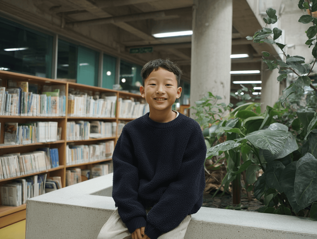 도서관에서 책을 읽는 학생